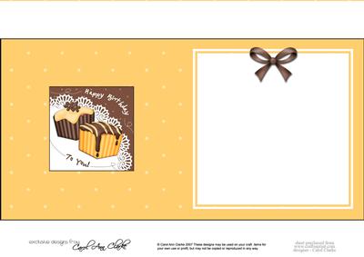 Fondant Fancies Birthday Cakes Matching Square Insert