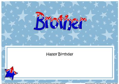 Australian Flag Birthday Brother Large Dl Matching Insert