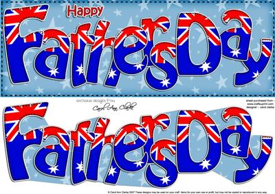 Australian Flag Fathers Day Large Dl 3D Decoupage