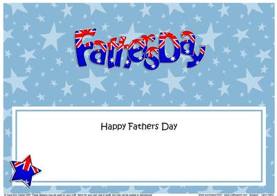 Australian Flag Fathers Day Large Dl Matching Insert