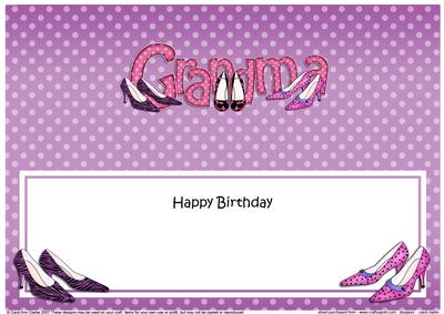 Birthday Grandma Matching Large Dl Insert