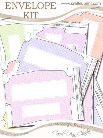 10 Mini Dl (80 x 215mm) Spotty Dotty Envelope Kit