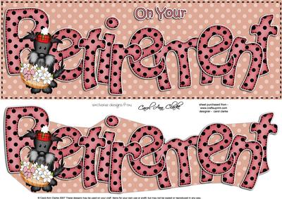 Large Dl Retirement Card & 3D Decoupage