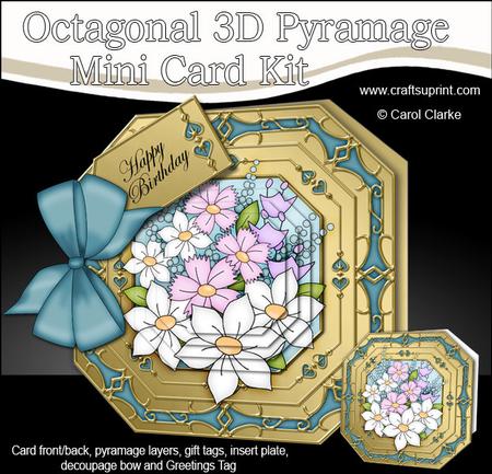 3D Floral Bouquet Pyramage Octagonal Floral Mini Kit