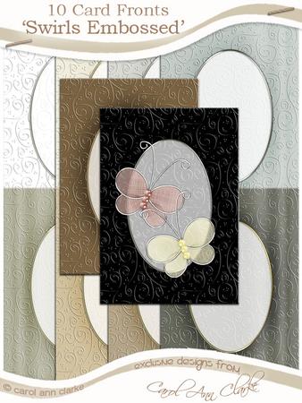 'swirls Embossed' Neutrals Card Fronts Kit