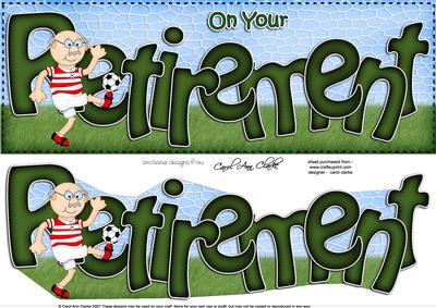 Large Dl Retirement Quick Card 3D Decoupage