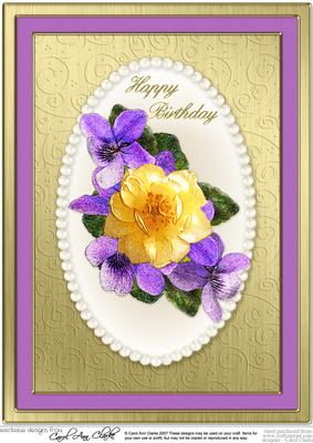 A4 Flowers & Pearls - Birthday