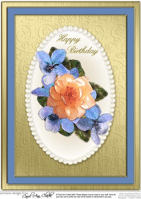 A4 Flowers & Pearls - Birthday