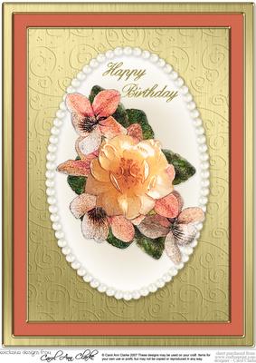 A4 Flowers & Pearls - Birthday