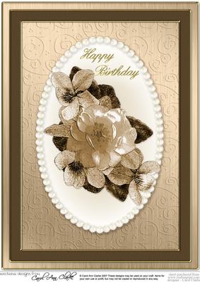 A4 Flowers & Pearls - Birthday