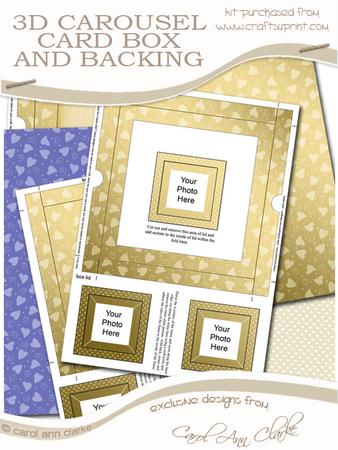 3D Wedding Carousel Coordinating Card Box Kit
