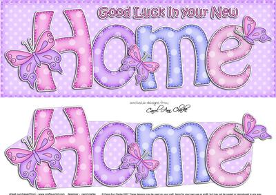 Large Dl New Home Quick Card 3D Decoupage