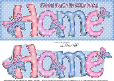 Large Dl New Home Quick Card 3D Decoupage