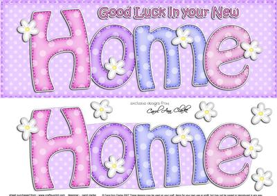 Large Dl New Home Quick Card 3D Decoupage