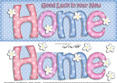 Large Dl New Home Quick Card 3D Decoupage