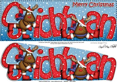 Xmas Large Dl Siobhan Quick Card N 3D Decoupage