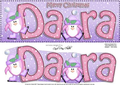 Xmas Large Dl Dara Quick Card N 3D Decoupage