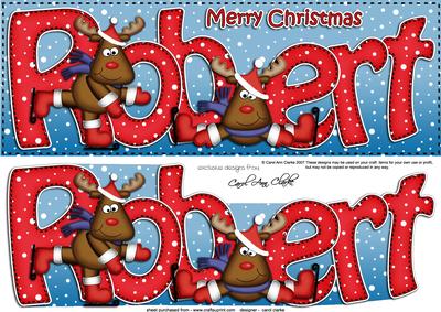 Xmas Large Dl Robert Quick Card N 3D Decoupage