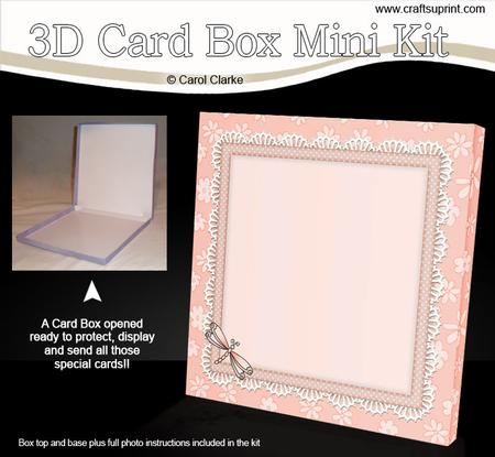 Dragonflies & Lace 5 x 5 Square Card Box Mini Kit