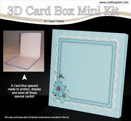 Pretty Violas & Lace 4 x 4 Square Card Box Mini Kit