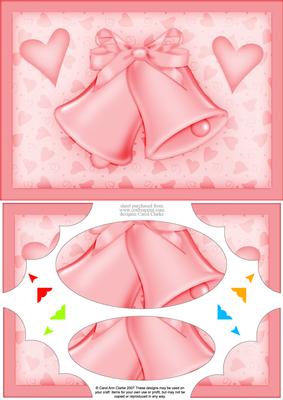 A5 Romantic Bells Scallop Corners and Pyramage