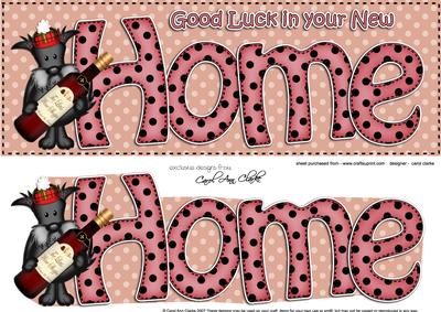 Large Dl New Home Quick Card 3D Decoupage