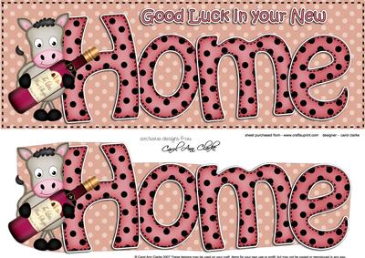 Large Dl New Home Quick Card 3D Decoupage