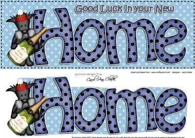 Large Dl New Home Quick Card 3D Decoupage