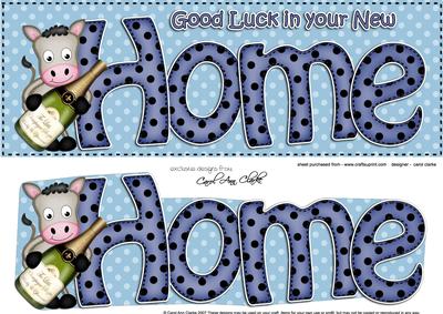 Large Dl New Home Quick Card 3D Decoupage