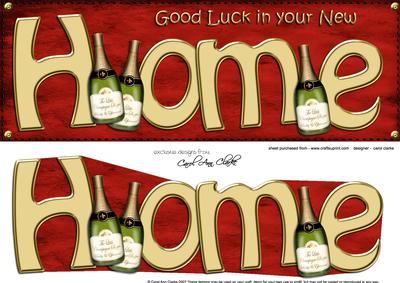 Large Dl New Home Quick Card 3D Decoupage