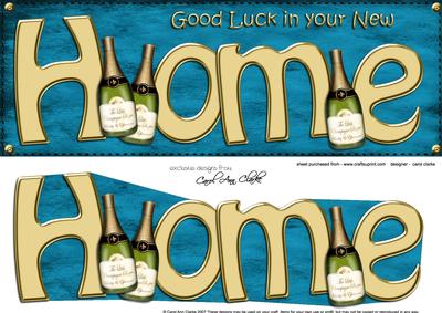 Large Dl New Home Quick Card 3D Decoupage