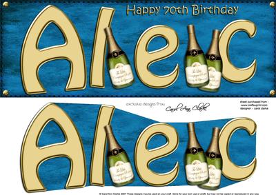 Large Dl Birthday Alec Card & 3D Decoupage