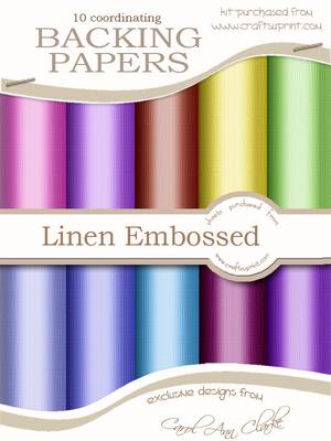 'linen Embossed' Sorbet Backing Paper Kit