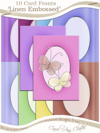 'linen Embossed' Sorbet Card Fronts Kit