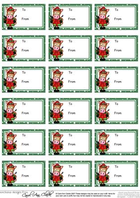 Gi Gi Horse Christmas Gift Tags