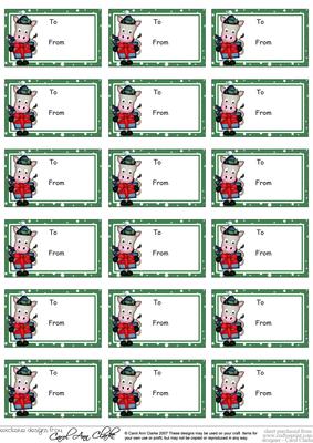 Gi Gi Horse Christmas Gift Tags