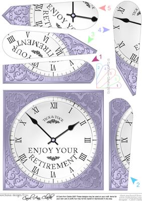 Retirement Clock Fan Pyramage Topper