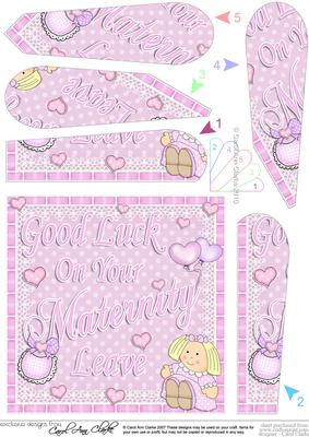 New Baby Maternity Leave Fan Pyramage Topper
