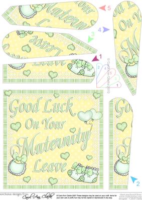 New Baby Maternity Leave Fan Pyramage Topper