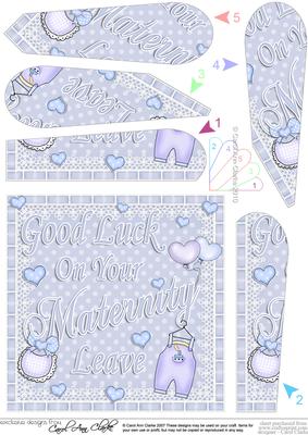 New Baby Maternity Leave Fan Pyramage Topper