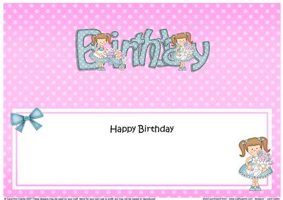 Girlz Birthday Large Dl Matching Large Dl Insert