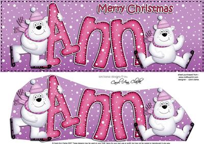 Xmas Large Dl Ann Quick Card N 3D Decoupage