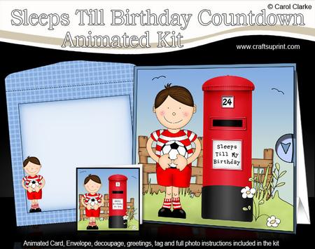 3D Boyz Bazil's Football Sleeps Till My Birthday Card