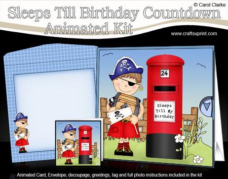 3D Boyz Pirate Joze's Treasure Sleeps Till My Birthday Card