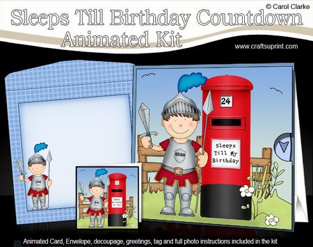 3D Boyz Boriz Knight Sleeps Till My Birthday Card