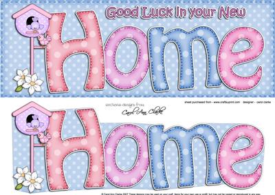 Large Dl New Home Quick Card 3D Decoupage