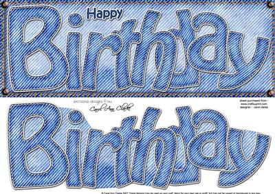 Large Dl Birthday Quick Card 3D Decoupage