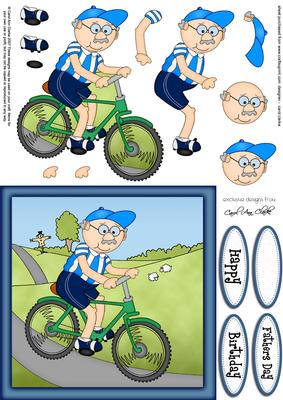 Bert's Bike Quick Card & 3D Decoupage
