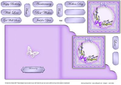 Pretty Bluebells Cut and Fold Card Corner Card