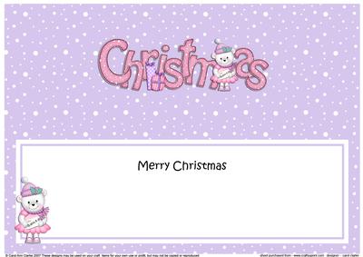 Xmas Merry Christmas Matching Large Dl Insert